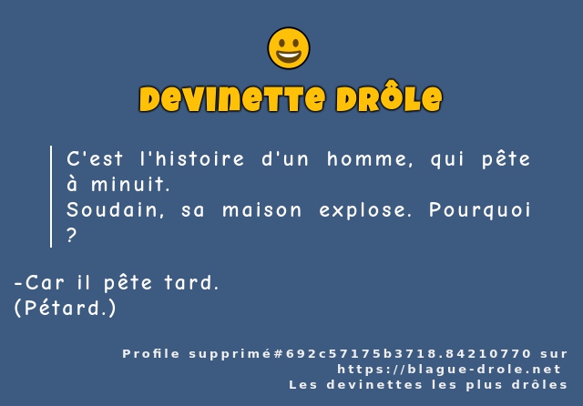 C'est l'histoire d'un homme, qui pête à...