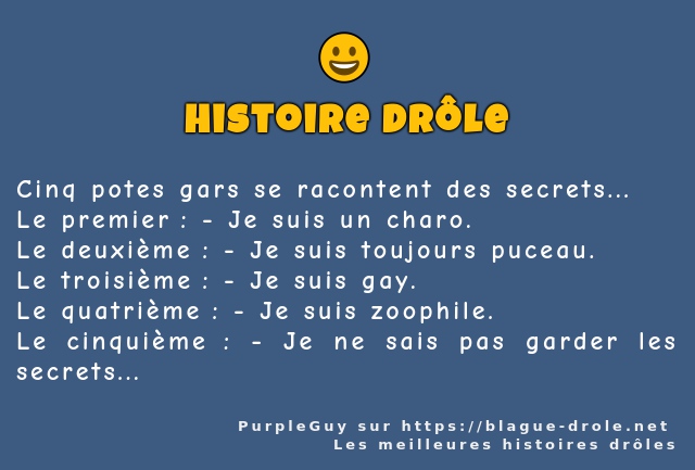 Cinq potes gars se racontent des secrets...