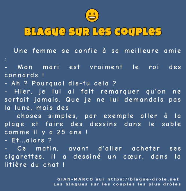   Une femme se confie à sa meilleure amie :
