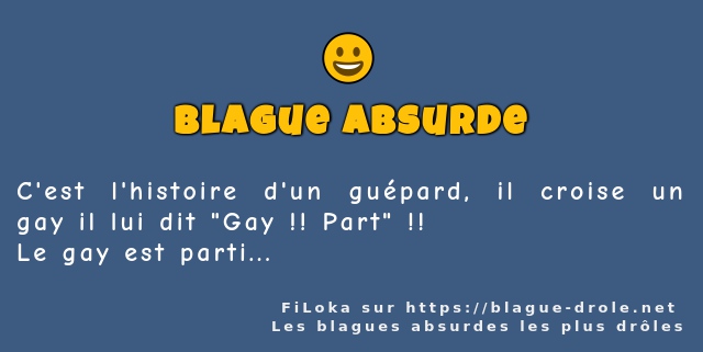 C'est l'histoire d'un guépard, il croise un...
