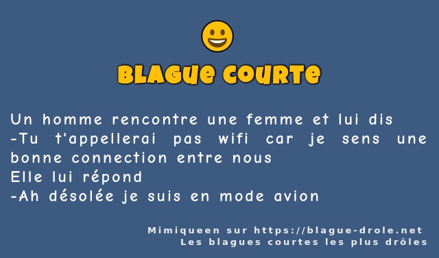 Un homme rencontre une femme et lui dis