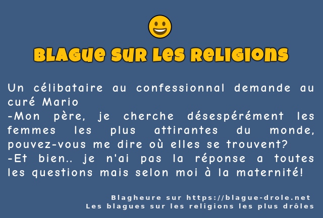 Un célibataire au confessionnal demande au...