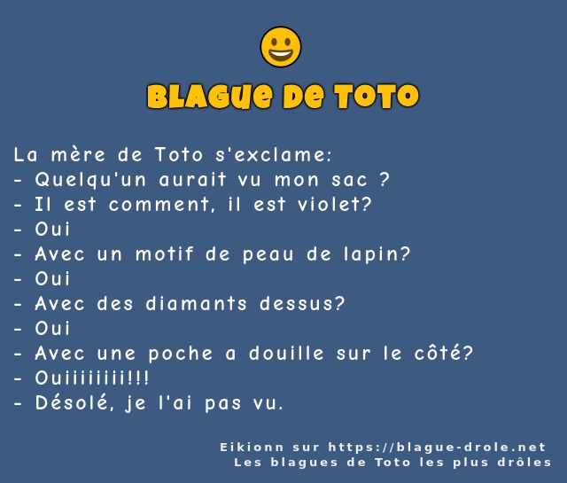 La mère de Toto s'exclame: