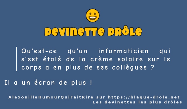 Qu'est-ce qu'un informaticien qui s'est...