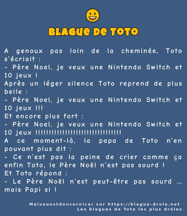 A genoux pas loin de la cheminée, Toto...