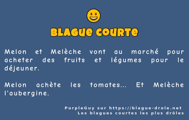 Melon et Melèche vont au marché pour acheter...