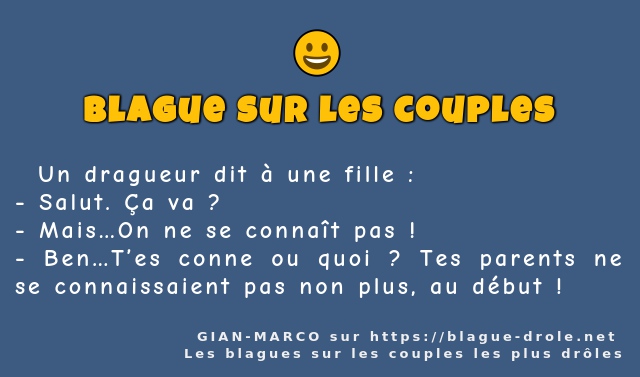   Un dragueur dit à une fille :