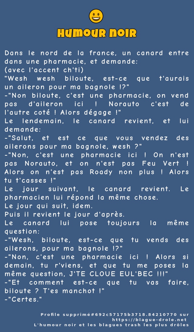 Dans le nord de la france, un canard entre...