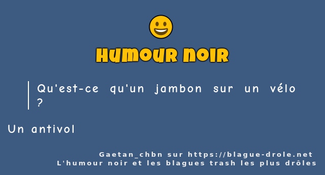 Qu'est-ce qu'un jambon sur un vélo ?