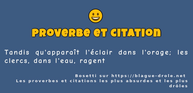 Tandis qu'apparaît l'éclair dans l'orage;...