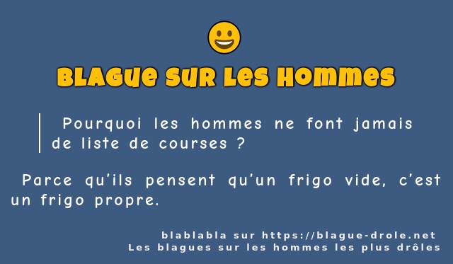  Pourquoi les hommes ne font jamais de liste...