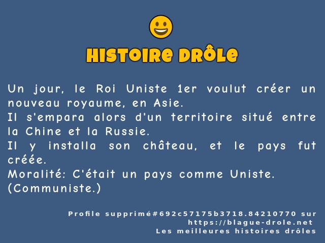 Un jour, le Roi Uniste 1er voulut créer un...