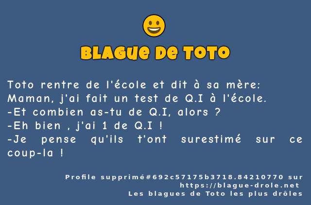 Toto rentre de l'école et dit à sa mère: