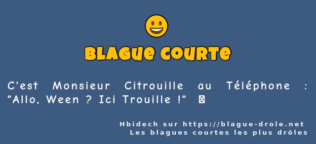 C'est Monsieur Citrouille au Téléphone :...