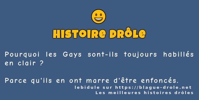 Pourquoi les Gays sont-ils toujours habillés...