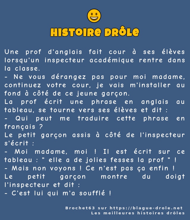 Une prof d'anglais fait cour à ses élèves...