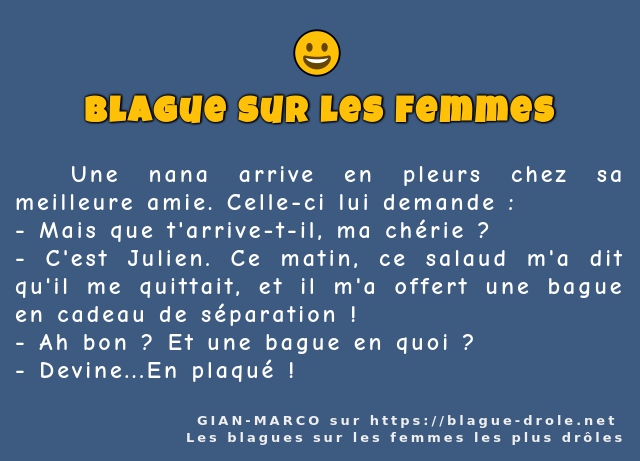   Une nana arrive en pleurs chez sa...