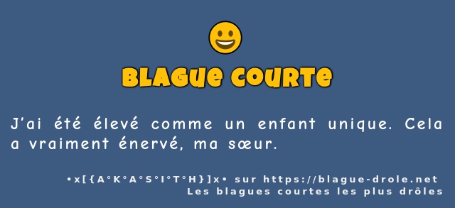 J’ai été élevé comme un enfant unique. Cela...