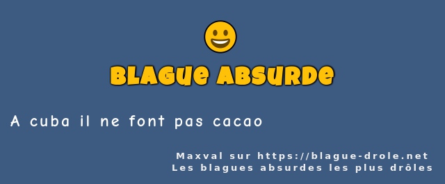 A cuba il ne font pas cacao
