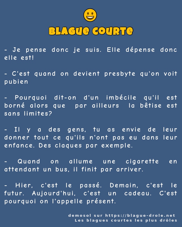 Je pense donc je suis. Elle dépense donc...