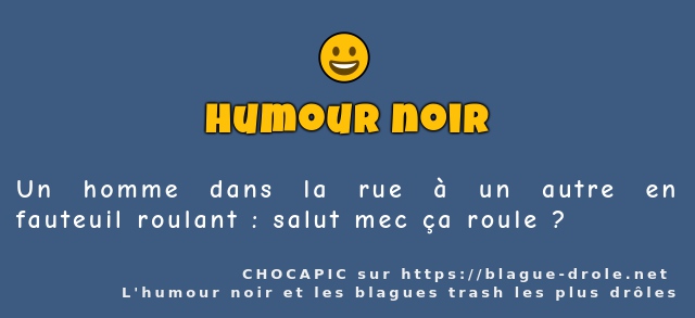 Un homme dans la rue à un autre en fauteuil...