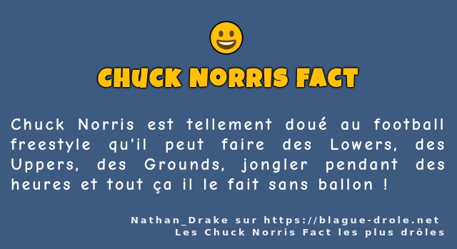 Chuck Norris est tellement doué au football...