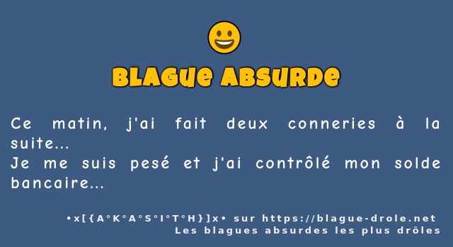 Ce matin, j'ai fait deux conneries à la...