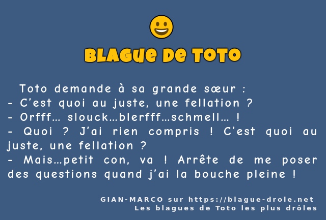   Toto demande à sa grande sœur :