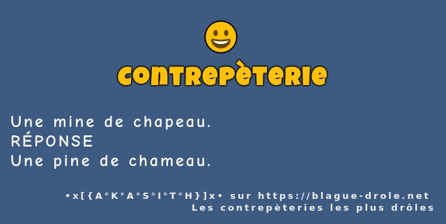 Une mine de chapeau.
