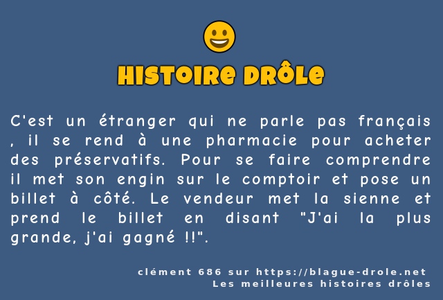 C'est un étranger qui ne parle pas français...