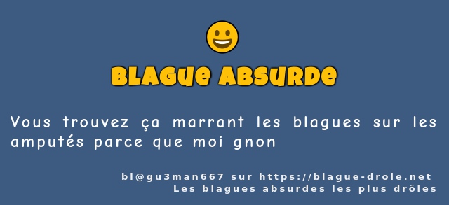 Vous trouvez ça marrant les blagues sur les...