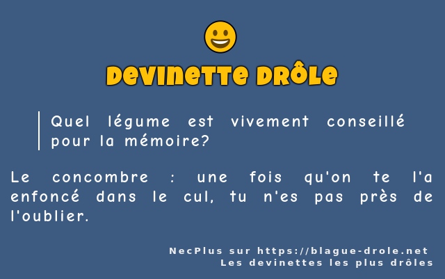Quel légume est vivement conseillé pour...