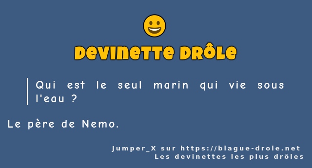 Qui est le seul marin qui vie sous l'eau ? 