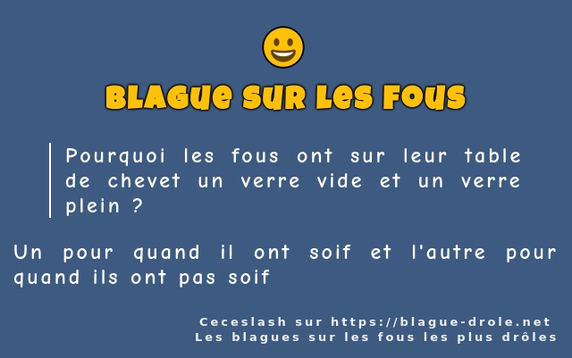 Pourquoi les fous ont sur leur table de...