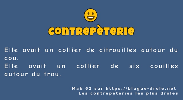 Elle avait un collier de citrouilles...