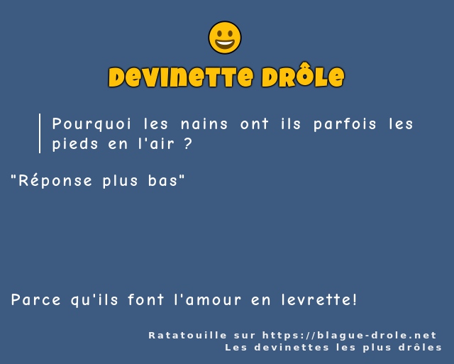 Pourquoi les nains ont ils parfois les pieds...