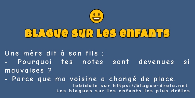 Une mère dit à son fils :