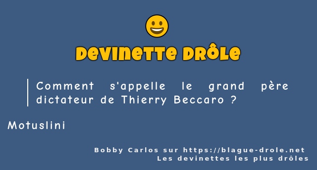 Comment s'appelle le grand père dictateur de...