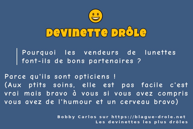 Pourquoi les vendeurs de lunettes font-ils...
