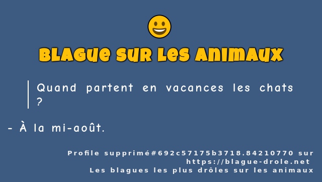 Quand partent en vacances les chats ?
