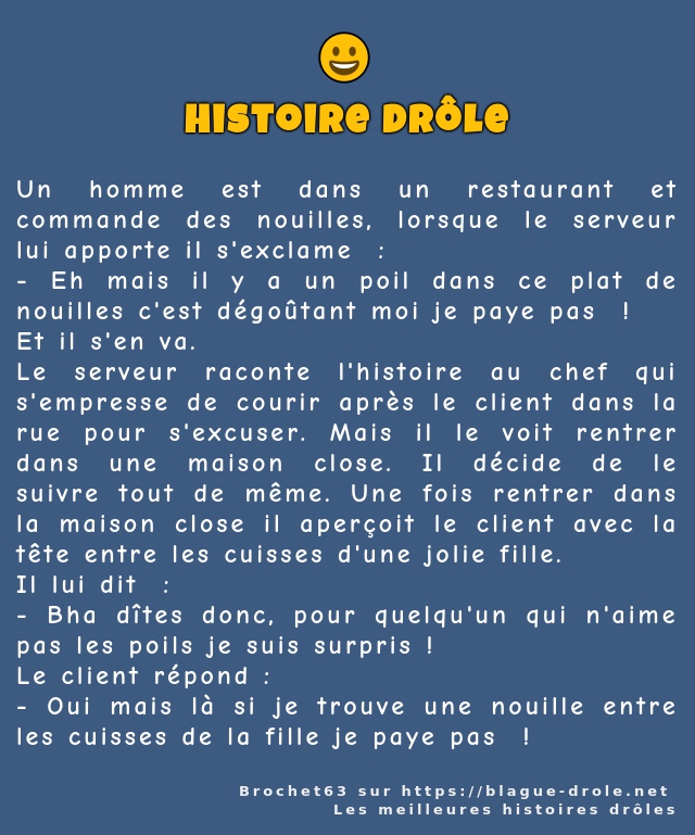 Un homme est dans un restaurant et commande...