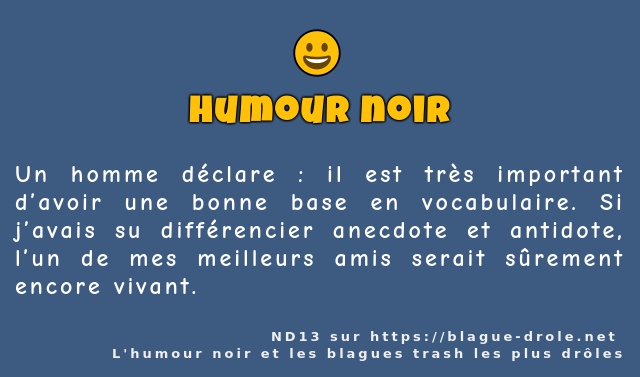 Un homme déclare : il est très important...