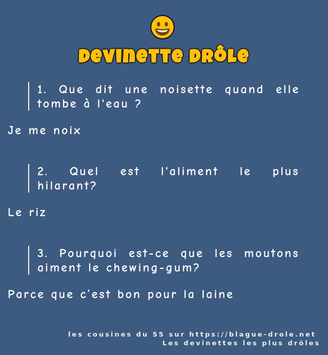 1. Que dit une noisette quand elle tombe à...