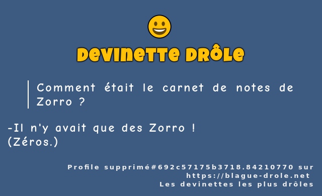 Comment était le carnet de notes de Zorro ?