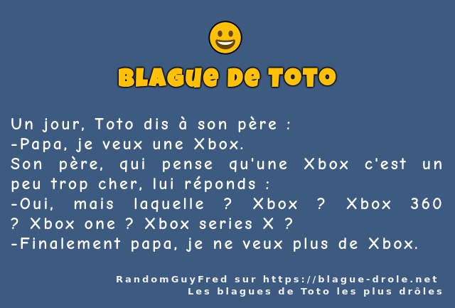 Un jour, Toto dis à son père :