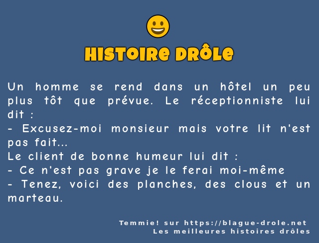 Un homme se rend dans un hôtel un peu plus...