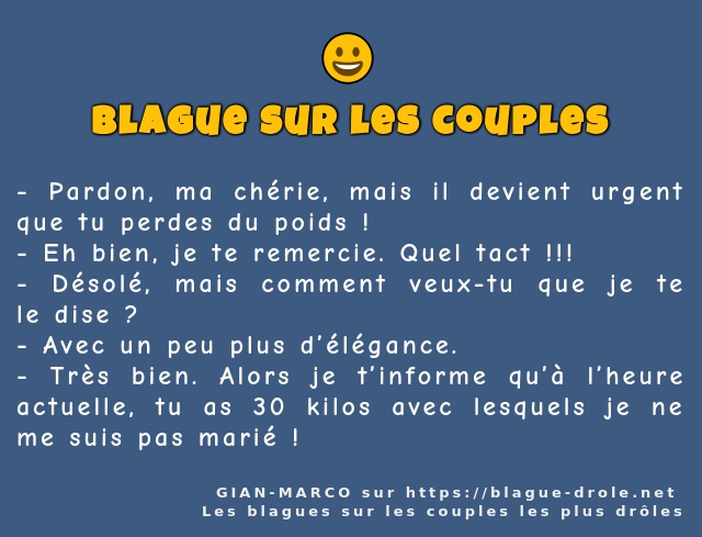 Pardon, ma chérie, mais il devient urgent...