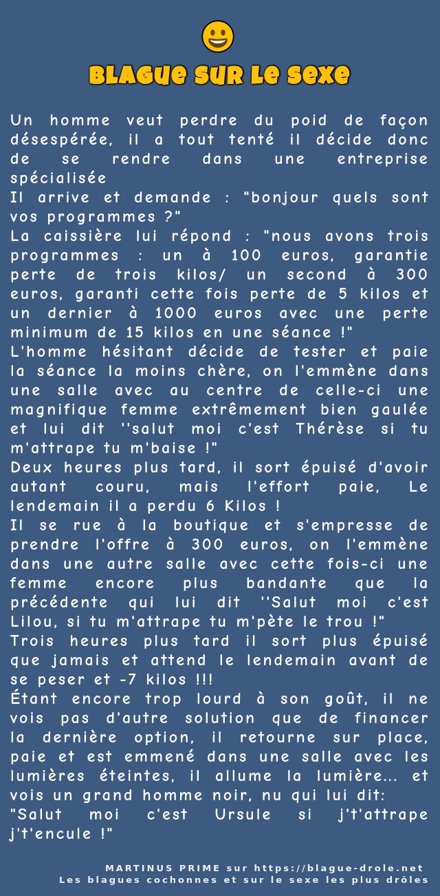 Un homme veut perdre du poid de façon...