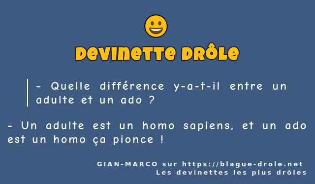 Quelle différence y-a-t-il entre un adulte...