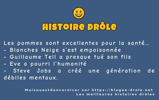 Les pommes sont excellentes pour la santé…